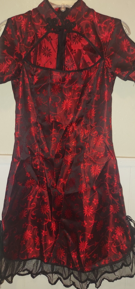 🎃 Halloween Japanese Kimono costume- beautiful mesh & sequins. Sz Juniors M